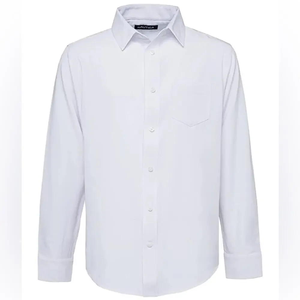Nautica Boys 'XL 18-20 Synthetic Woven Long Sleeve Shirt boys Uniform Bottoms